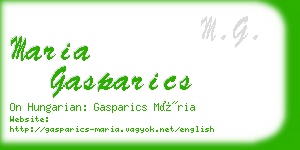 maria gasparics business card